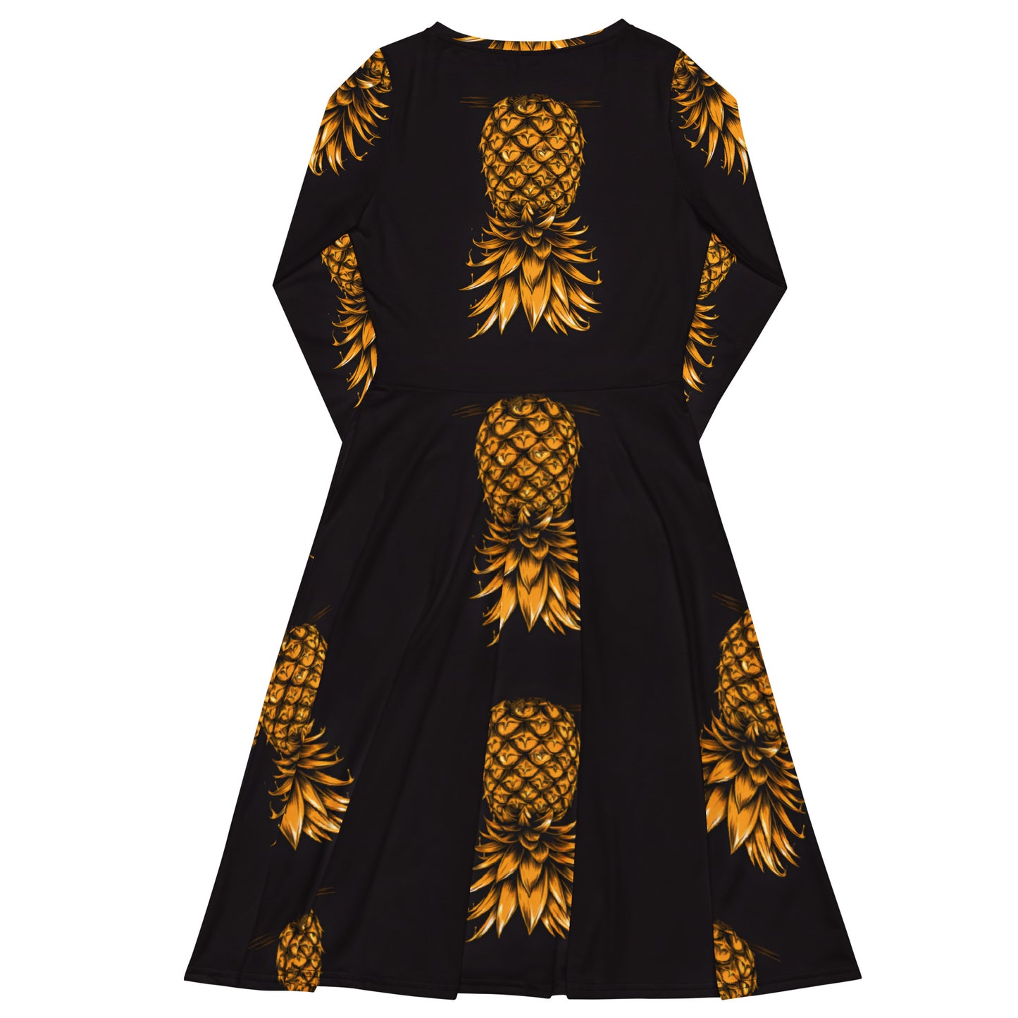 Pineapple Dress All-over print long sleeve midi dress