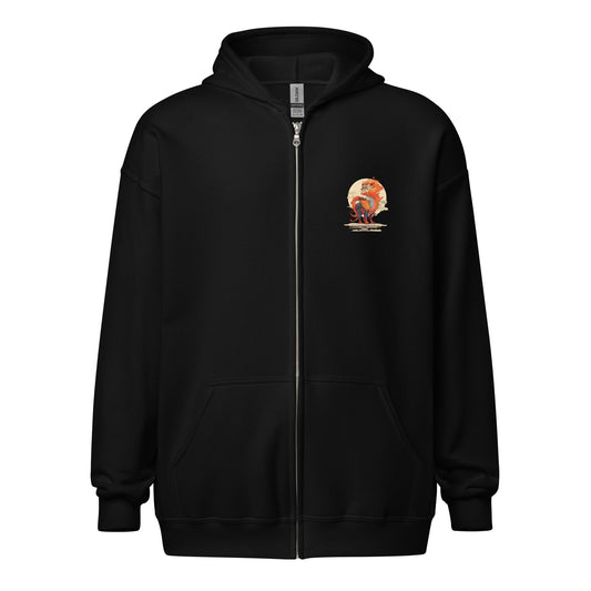 Chinese Lion Unisex heavy blend zip hoodie