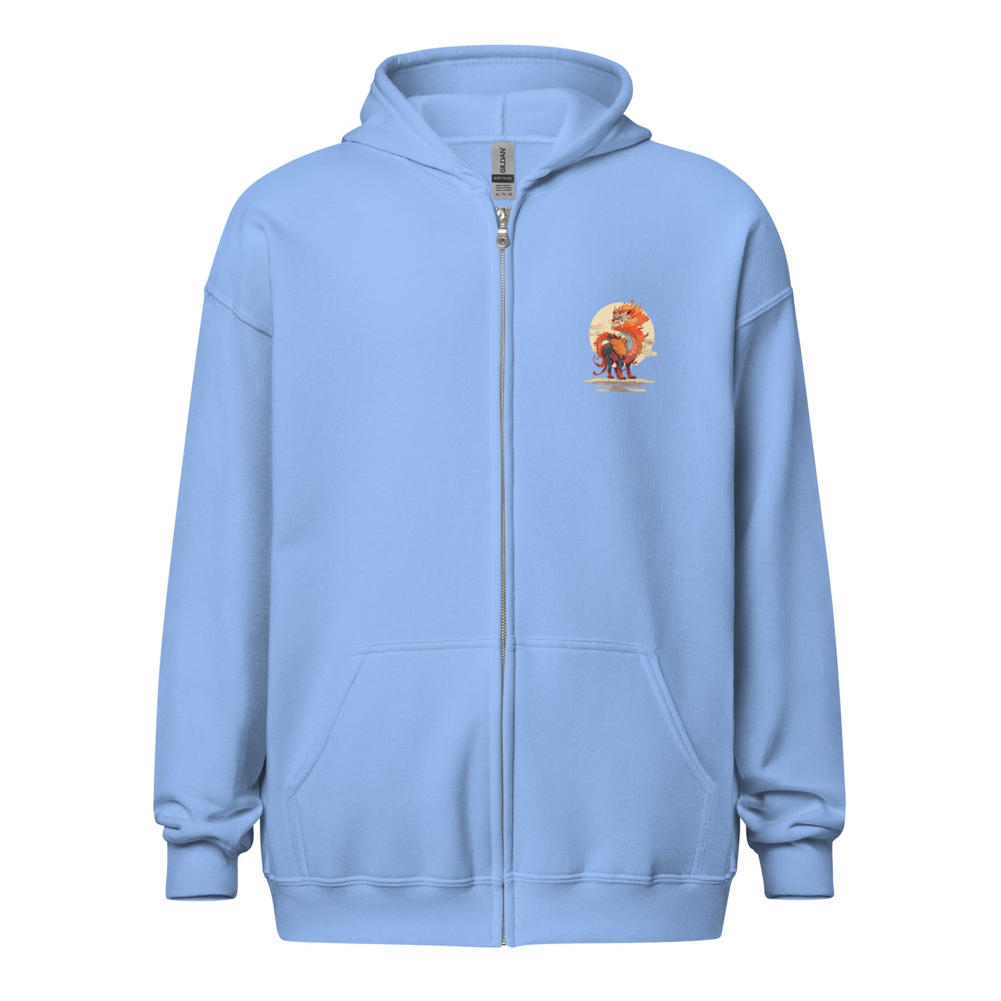 Chinese Lion Unisex heavy blend zip hoodie