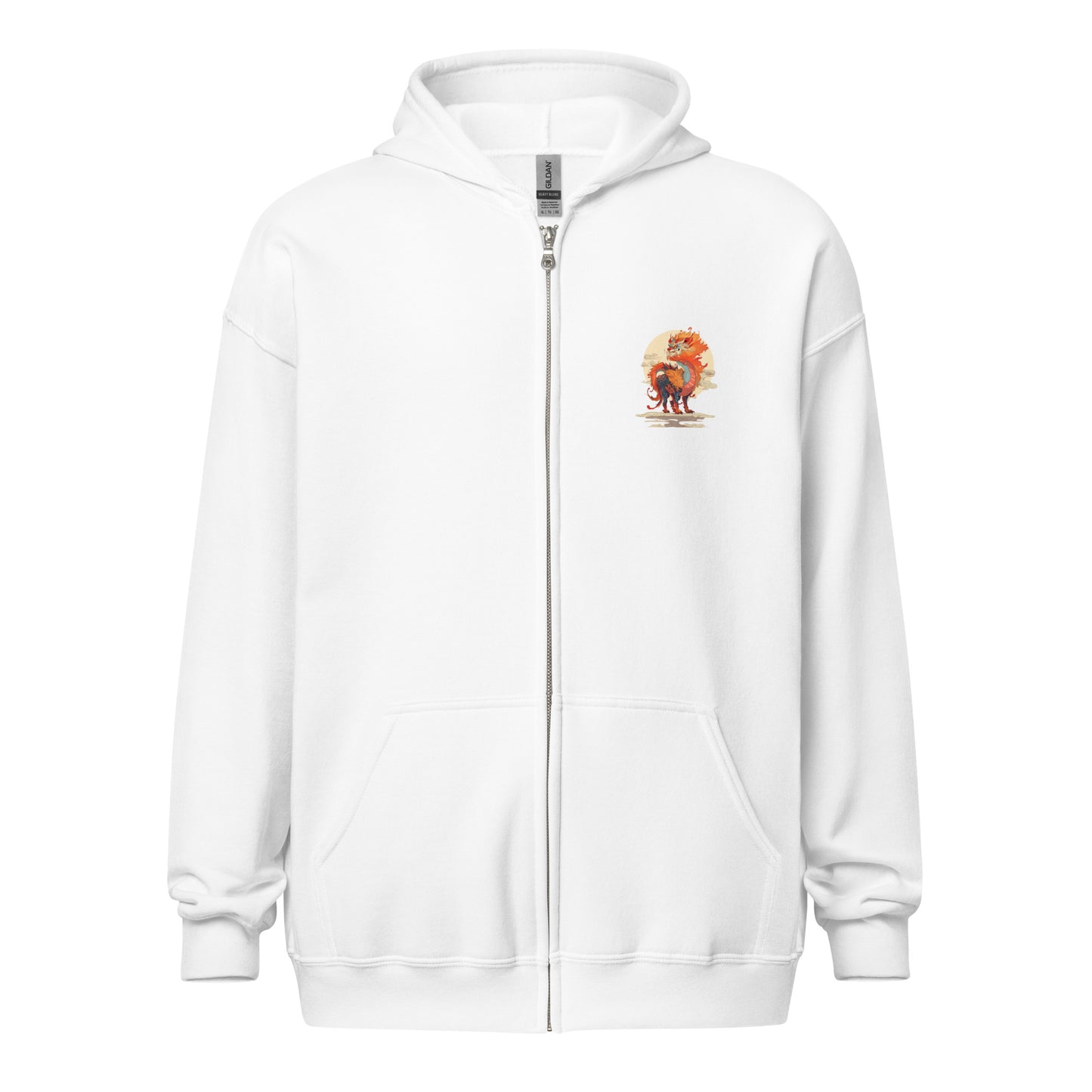 Chinese Lion Unisex heavy blend zip hoodie