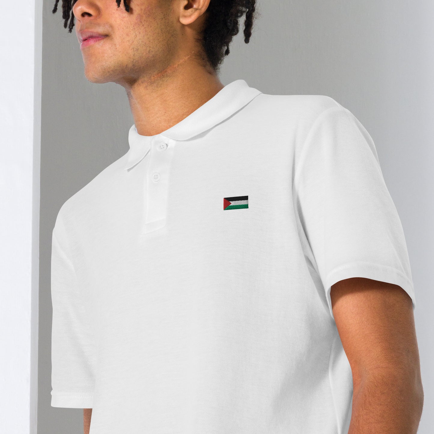 Unisex pique polo shirt Palestine Flag